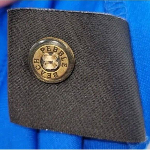 Pebble Beach Men's Performance Golf Polo Shirt Sleeve Size XL Royal Blue - Picture 7 of 8